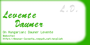 levente dauner business card